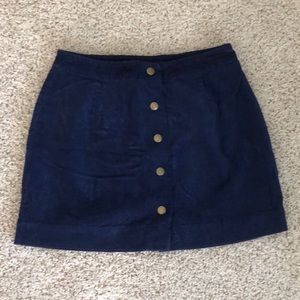 Navy Blue Old Navy Corduroy Mini Skirt